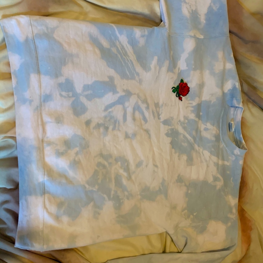 Custom patches tie dye crewneck sweatshirt!